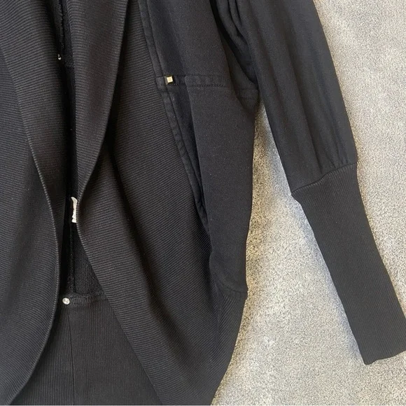 Aritzia Wilfred Diderot Slouchy Cocoon Sweater Cardigan Grey Cotton Modal XXS - Picture 4 of 15